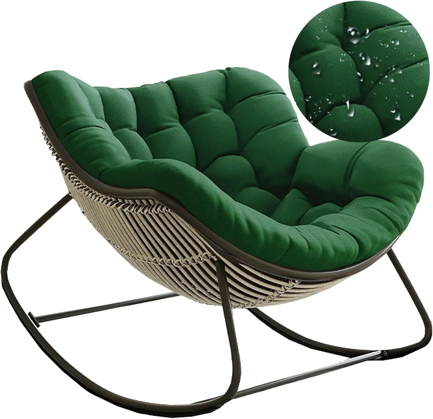 Indoor Outdoor Papasan Giant Patio Rocking Chair